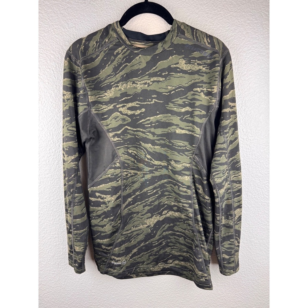 Russell Base Layer Camo Long Sleeve Shirt Mens Small Tactical Military Hunting